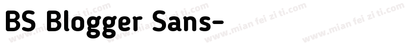 BS Blogger Sans字体转换